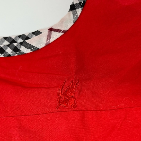 Burberry girls red dress size L large nova trim - Picture 3 of 5
